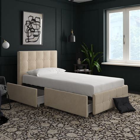 velvet double bed with storage.